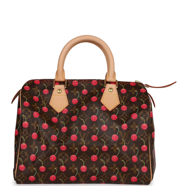 Louis Vuitton Limited Edition Monogram Cherry Speedy 25 Bag at 1stDibs