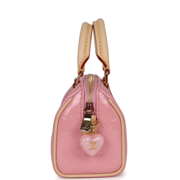 Louis Vuitton, Bags, Louis Vuitton Pink Speedy Vernis Nano Crossbody Tote  Mini Lv Barbie Bag Patent