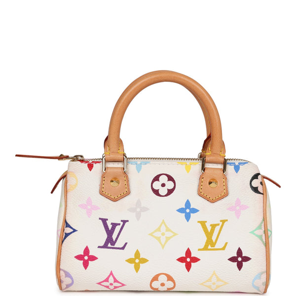 Louie Vuitton Small White Speedy Handbag
