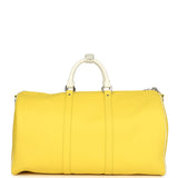 Louis Vuitton X Virgil Abloh Everyday Keepall Bandouliere 50 Yellow Leather Silver Hardware