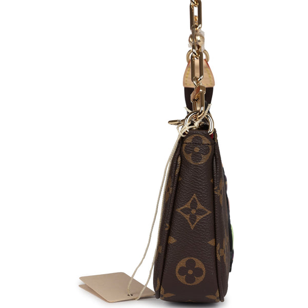 Louis Vuitton X Takashi Murakami Panda Pochette Accessories Brown Mono