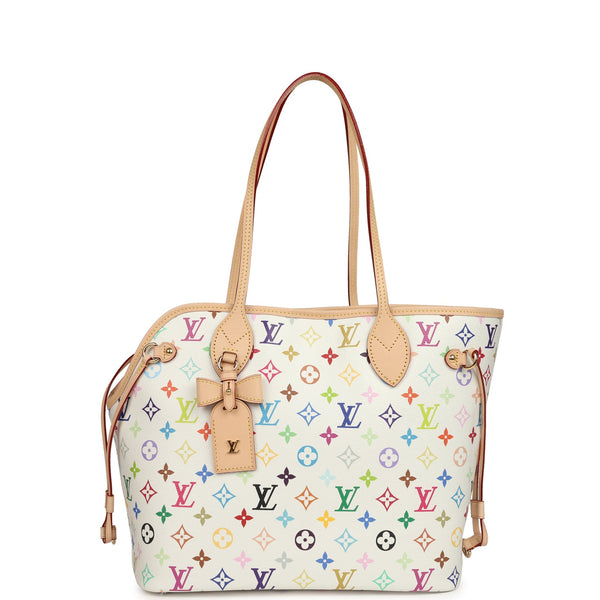 Louis Vuitton x Takashi Murakami Neverfull MM White Multicolored