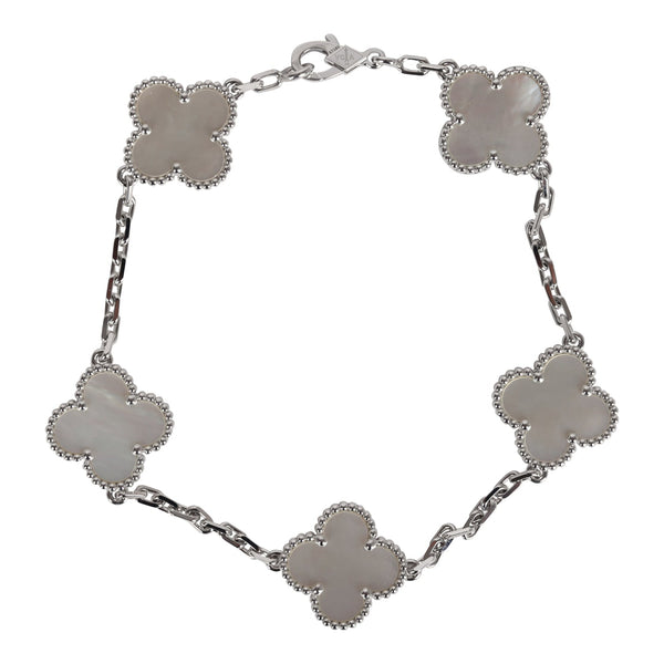 Vintage Alhambra ブレスレット Van Cleef & Arpels Vintage Alhambra 5 Motif Bracelet Mother of Pearl 1