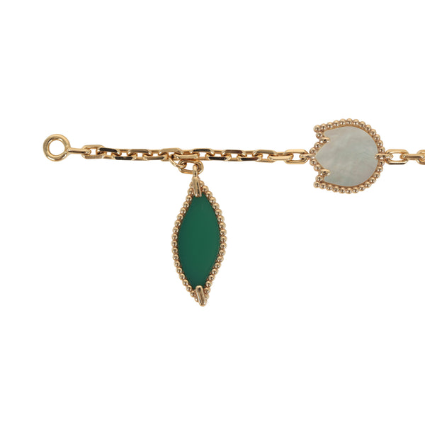 Van Cleef & Arpels Lucky Spring Butterfly 5 Motif Bracelet Lapis Lazul