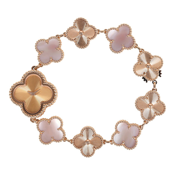Van Cleef & Arpels Sweet Alhambra Watch Pink Mother of Pearl 18K Rose