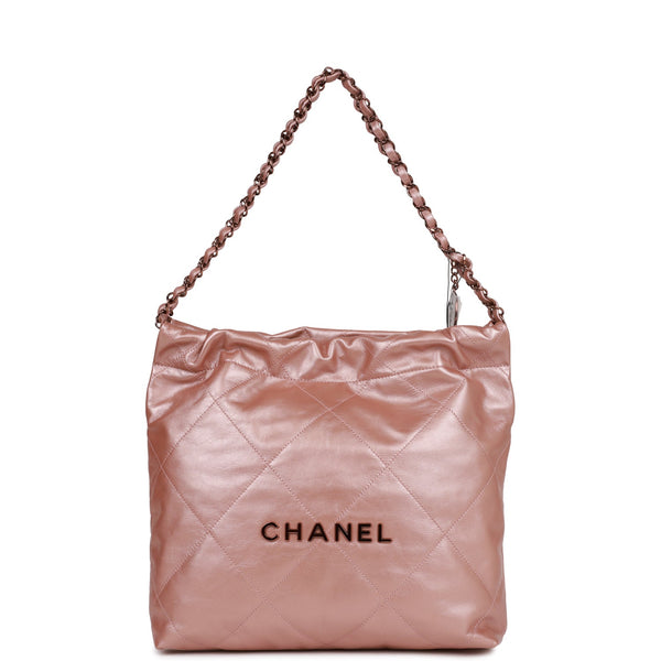 Chanel, Inc. Chanel Small hobo bag, Velvet & gold-tone metal, pink —  Fashion