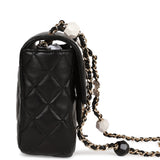 Chanel Candy Heart Mini Flap Bag Black Lambskin Enamel and Light Gold Hardware
