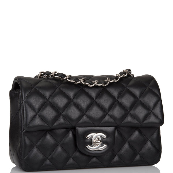 Chanel Classic Flap Medium Lambskin Mini Quilted 18ca530 Black Patent  Leather Cross Body Bag, Chanel