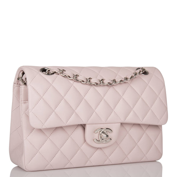 Chanel Light Purple Quilted Lambskin Flap Coin Purse Silver
