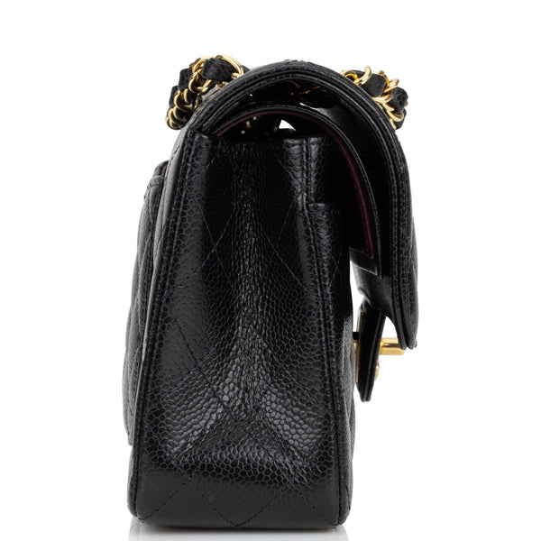 CHANEL Caviar Quilted Small Pouch Black 171142