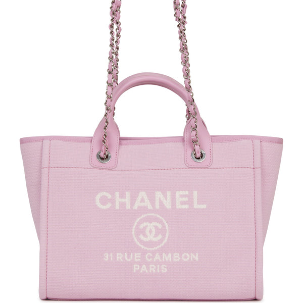 Chanel Small Deauville Shopping Bag Green and Pink Tropical Floral Vel –  Madison Avenue Couture