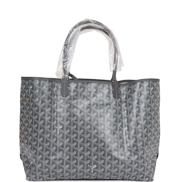 Goyard Goyardine Grey St. Louis PM Tote Bag Silver Hardware