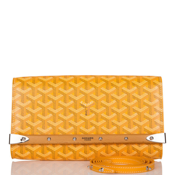 Goyard Goyardine Orange Monte Carlo PM Clutch/Shoulder Bag Silver Hardware