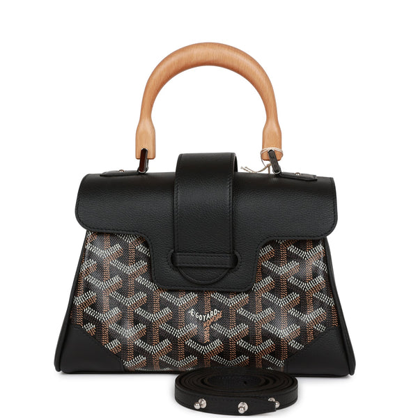 Goyard Saigon Souple Mini Bag Black and Tan Brown