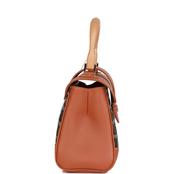 ♦️New Arrival♦️ Goyard Saigon Souple Mini Bag with Handle-Black/Brown  Leather Type: Calfskin Hardware: Silver Tone Condition: 9.5 Comes…