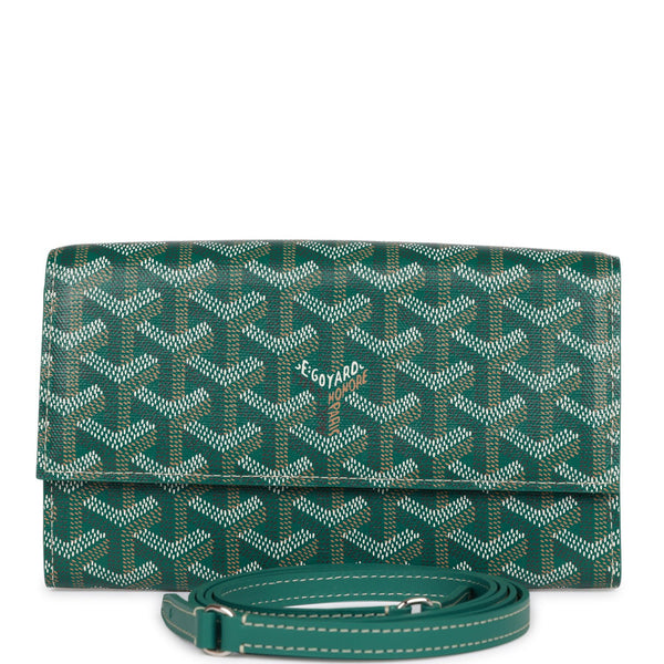 Goyard Goyardine Green Varenne Continental Wallet Bag Silver Hardware –  Madison Avenue Couture
