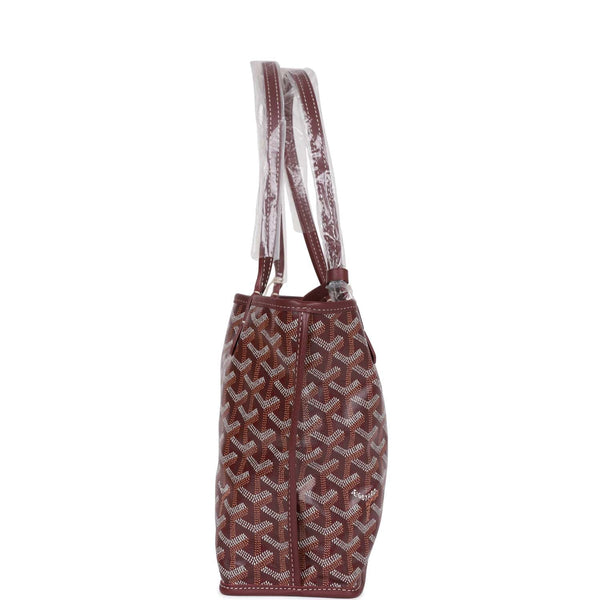 Goyard Vendome Mini Bag with Strap Burgundy Goyardine Silver Hardware –  Madison Avenue Couture