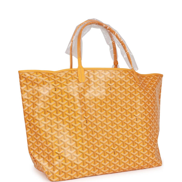 Goyard Saint Léger Backpack Yellow Goyardine Canvas Palladium