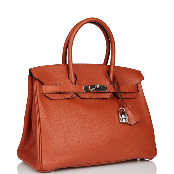 Hermes Birkin Handbag Cuivre Novillo with Palladium Hardware 30 For Sale at  1stDibs