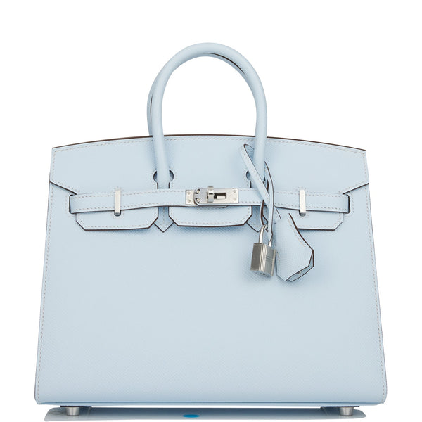 Hermes Bleu Brume Sellier Epsom Kelly 25 Handbag - MAISON de LUXE