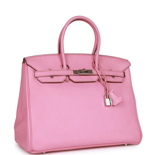 Hermes Birkin 35 Bag rare 5P Pink Togo Palladium Hardware – Mightychic