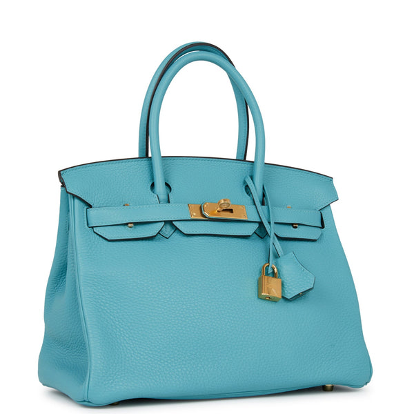 Hermès - Hermès Birkin 30 Epsom Leather Handbag-Bleu Paon Gold Hardware