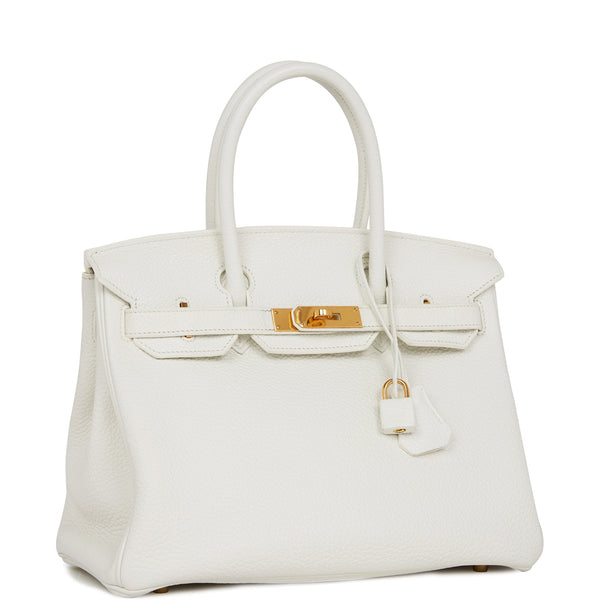 Pre-owned Hermes Birkin 35 White Clemence Gold Hardware – Madison