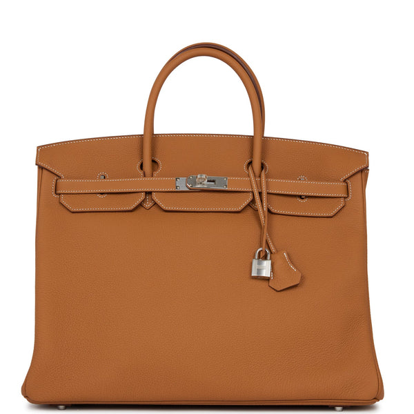 Hermès Orange Togo Leather with Gold Hardware Birkin 40 Bag - BOPF