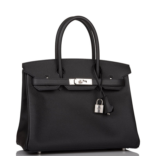 Black Birkin 30cm in Epsom Leather with Palladium Hardware, 2018