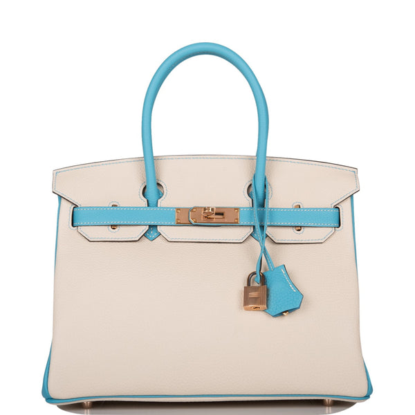 Hermès HSS Bleu Saphir & Rose Confetti Chévre Birkin 30 BGHW