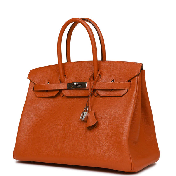 Authenticated Used Hermes Handbag Birkin 40 Potiron Chevre Mizol HERMES  Ladies Premium Feature 