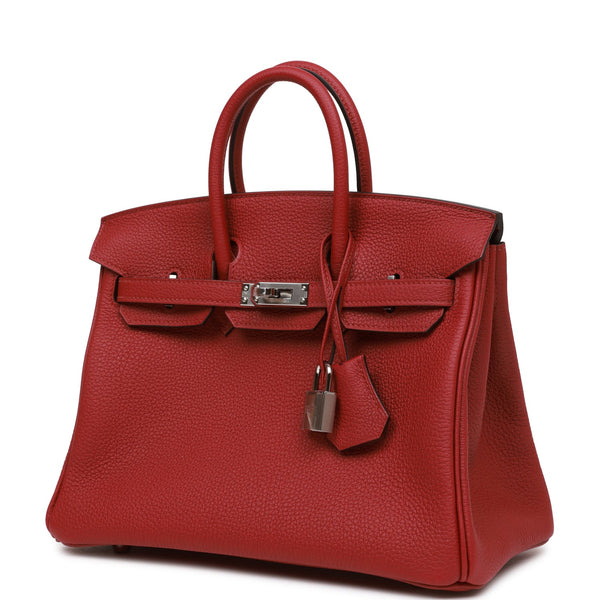 Hermès Rouge Grenat Togo Birkin 25 with Gold Hardware