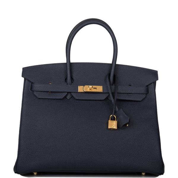 Hermes Bleu Nuit Togo Birkin 35cm Gold Hardware – Madison Avenue Couture