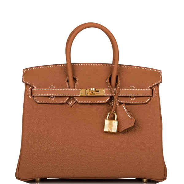 Hermes Birkin 25 Gold Togo Palladium Hardware #Y - Vendome Monte Carlo