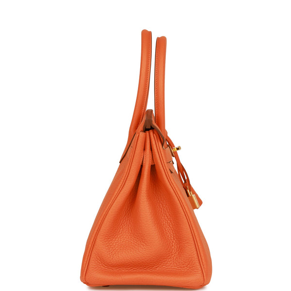 Hermès HERMES BIRKIN 30 Orange Leather ref.999564 - Joli Closet