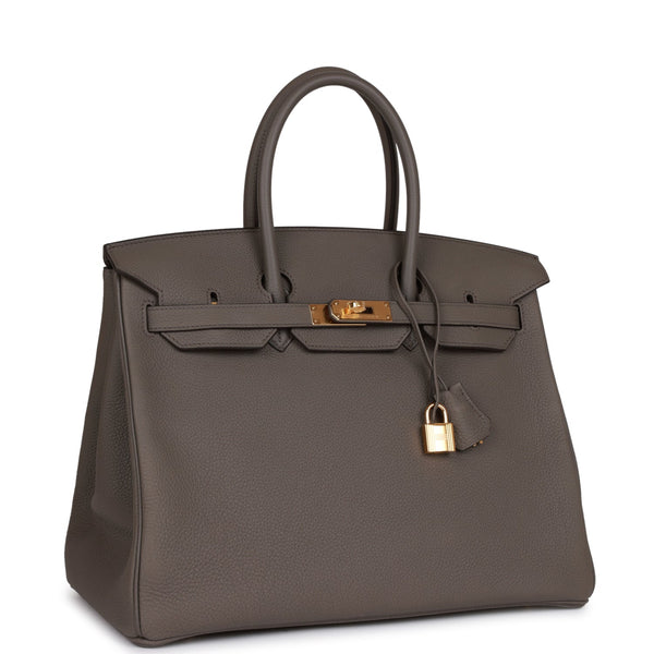 Hermes HSS Tri-Color Birkin Gris Tourterelle Etoupe Etain 35cm Bag VIP  Exclusive