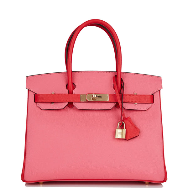 HERMES New Kazak limited edition Birkin 30 handbag in Red/Pink Epsom l