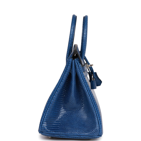 Birkin25 royal blue lizard skin designer bag#hermes #custombag