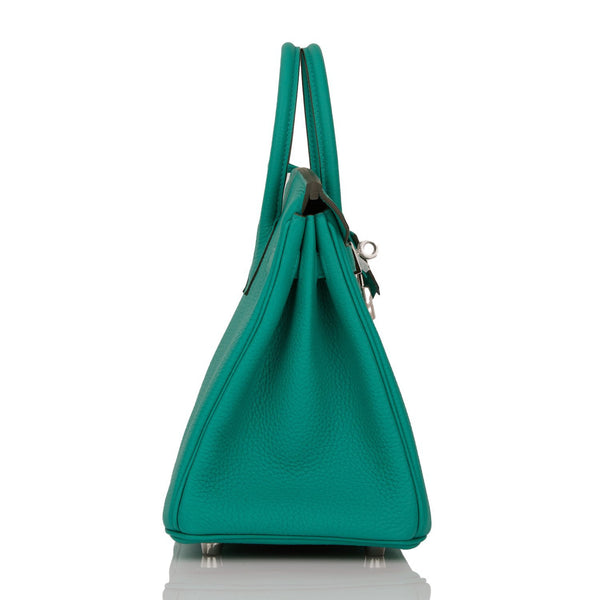 Hermès Vert Verone Togo and Bleu Izmir Verso Birkin 25