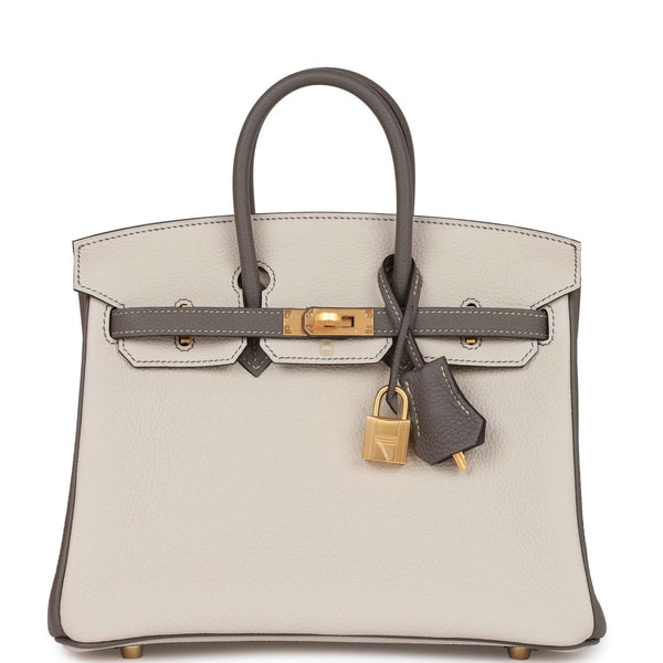 Hermes Birkin 35cm HSS Bi-Color Gris Mouette Etain Horseshoe Bag Special  Order