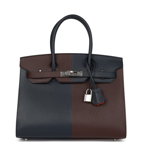 Hermes Birkin Verso bag 30 Rouge sellier/ Brique Clemence leather