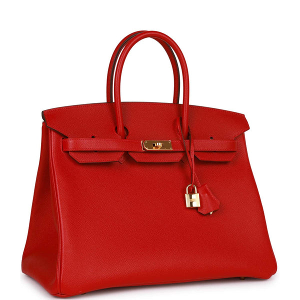 HERMES Epsom Birkin 35 Rouge Casaque 1236619