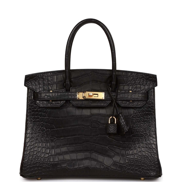 Hermès Black Matte Alligator Birkin 30