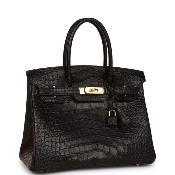 Hermès Black Matte Alligator Birkin 30