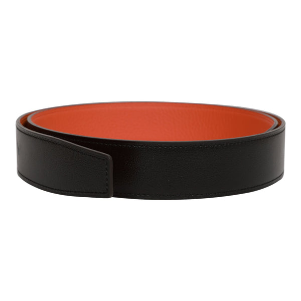 Hermes 32mm Black/Orange H Belt 80cm Brushed Buckle – Madison Avenue Couture