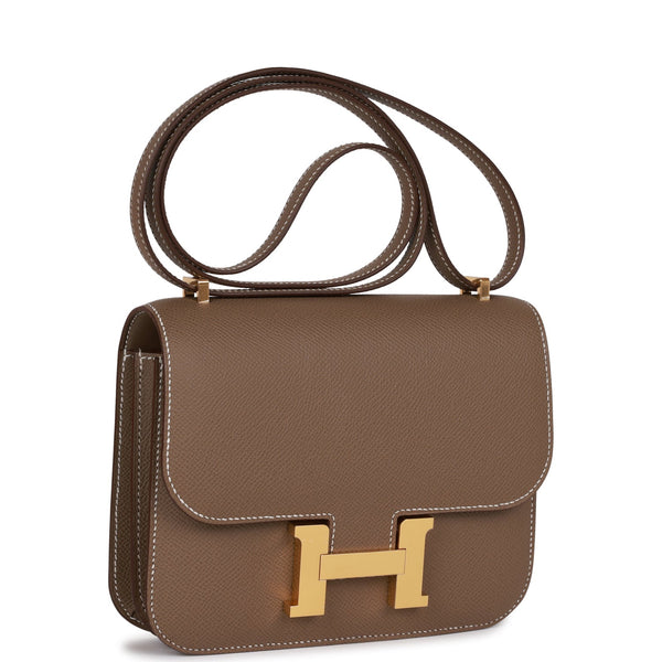Hermes Constance 18, Etoupe Epsom with Rose Gold Hardware, New in Box WA001