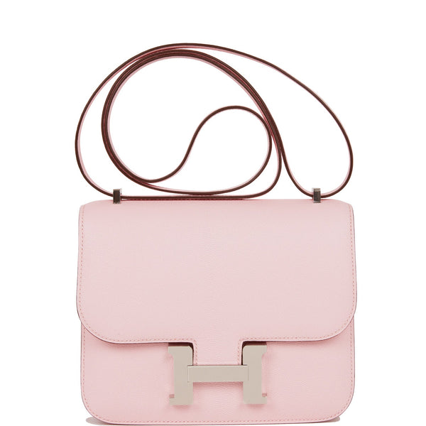 NEW HERMES CONSTANCE 18 ROSE CONFETTI PINK PASTEL PALLADIUM HARDWARE P –  Empire Lusso