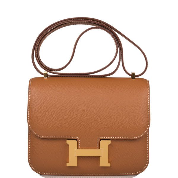 Hermès Constance 18 In Chai Epsom With Gold Hardware in White