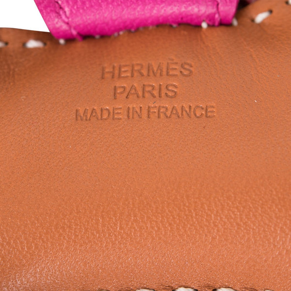 Hermes Gold/Bleu Nuit/Rose Pourpre Grigri Horse Rodeo Bag Charm PM Brown Madison Avenue Couture