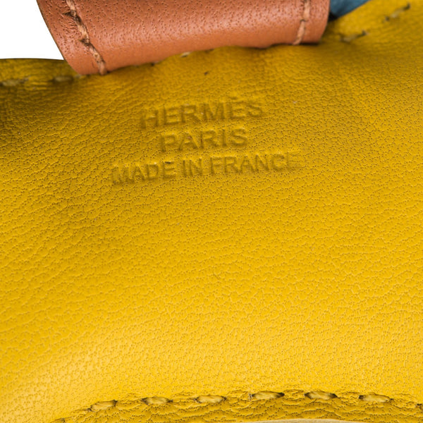 Hermes Rodeo PM Bag Charm Jaune de Naples / Blue Celeste / Gold – Mightychic